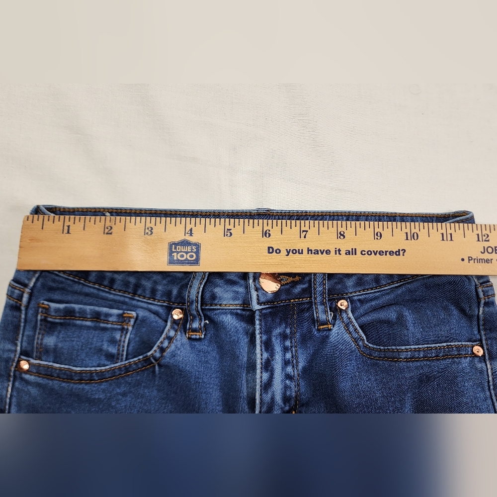 FOREVER 21 WOMEN'S CROP JEGGINGS SIZE 24, BLUE - Picture 10 of 13